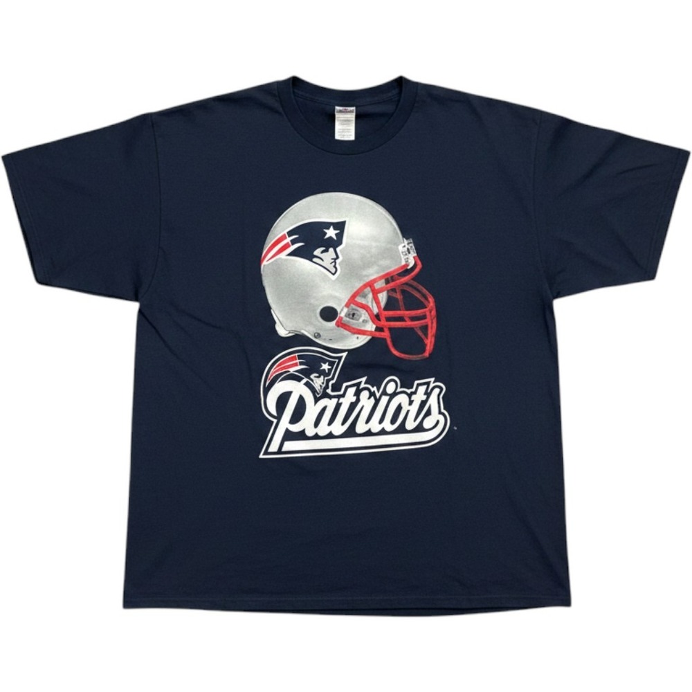 New England Patriots NFL Graphic T-Shirt Navy Blue Alstyle Mens Large
